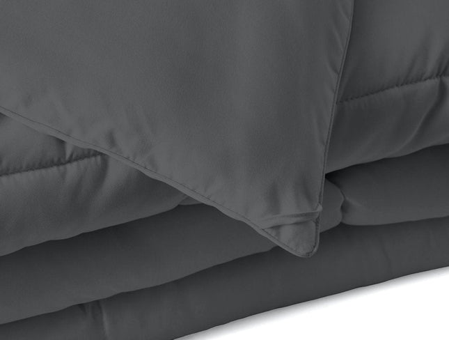 Gray King Microfiber Washable Microfiber Down Alternative Comforter HomeRoots