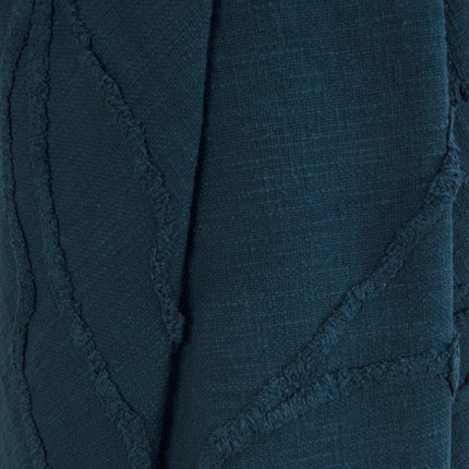 Teal Blue Woven 100% Woven Textured Cotton Throw Blanket HomeRoots