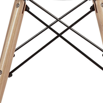 Clear And Natural Heavy Duty Plastic And Wood Dining Side Chair HomeRoots