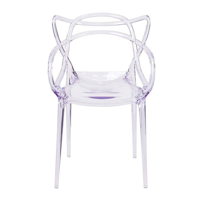 Clear Acrylic Open Back Dining Arm Chair HomeRoots
