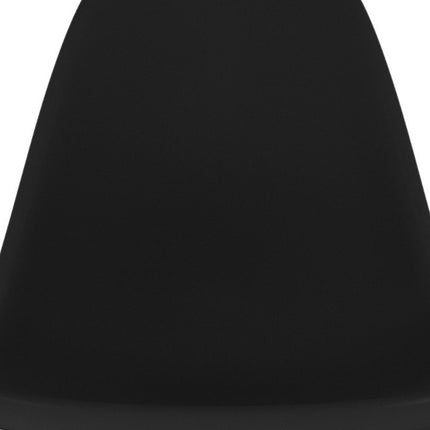 Black And Natural Heavy Duty Plastic And Wood Dining Side Chair HomeRoots