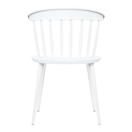 White Heavy Duty Plastic Slat Back Dining Side Chair HomeRoots