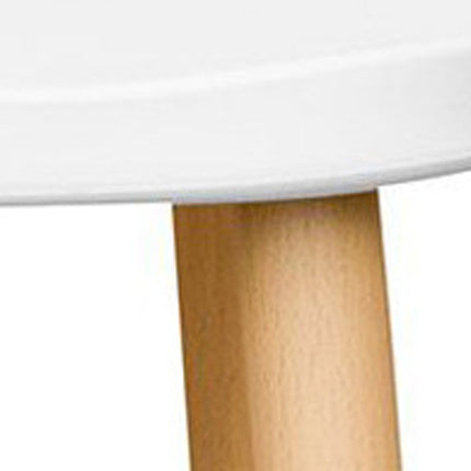 White And Natural Metal and Plastic Windsor Back Dining Side Chair HomeRoots