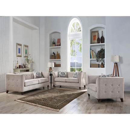 ACME 52055 Cyndi Sofa with 2 Pillows, Tan Velvet