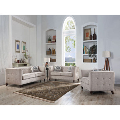 ACME 52055 Cyndi Sofa with 2 Pillows, Tan Velvet ACME Furniture