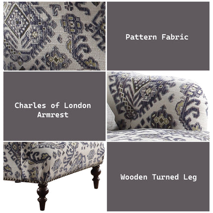 ACME 52062 Saira Chair with 1 Pillow, Pattern Fabric