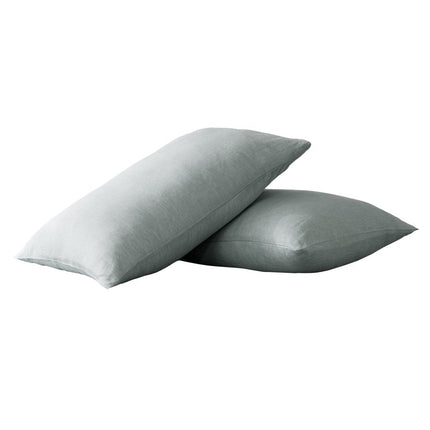 Set of Two Cloud Linen Standard Pillowcases