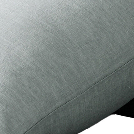 Set of Two Light Gray Linen King Pillowcases