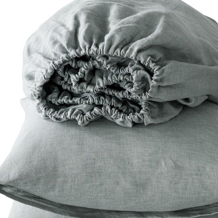 Four Piece Ivory Linen Sheet Set