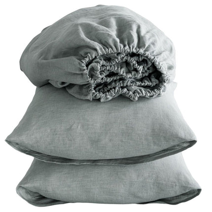 Four Piece Ivory Linen Sheet Set