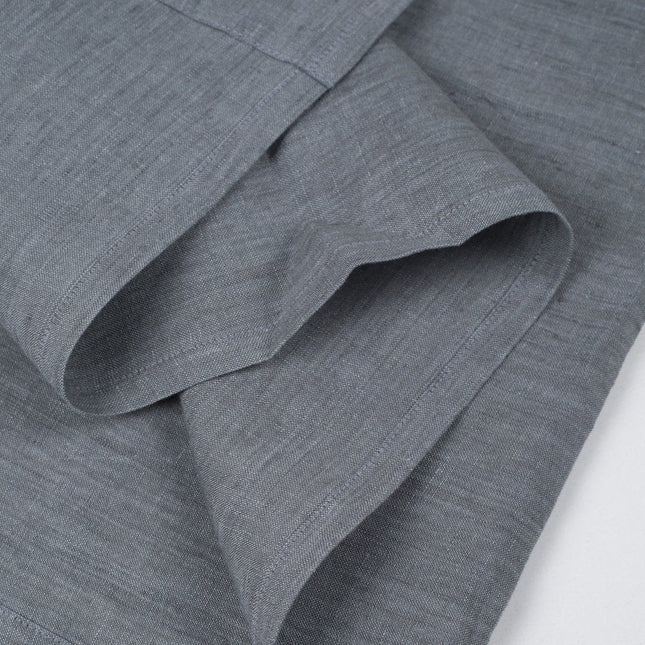 Slate Gray Linen Twin Flat Sheet HomeRoots