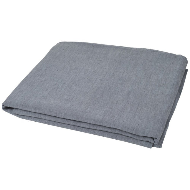 Slate Gray Linen Twin Flat Sheet HomeRoots