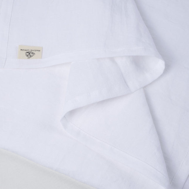 White Linen King Flat Sheet HomeRoots