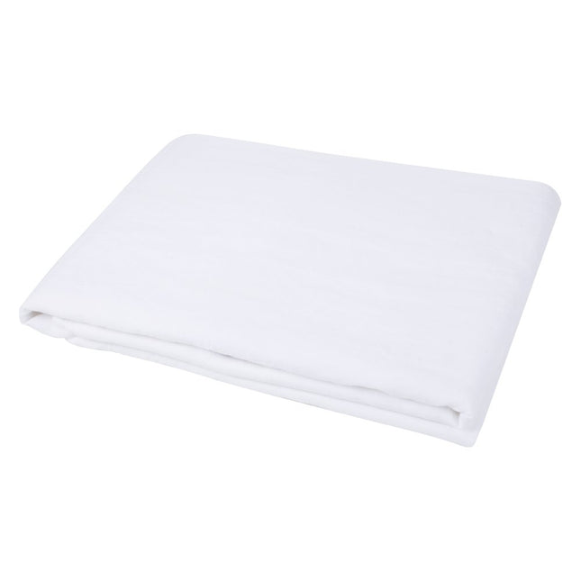 White Linen King Flat Sheet HomeRoots