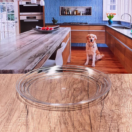 Clear Four Piece Round Swirl Acrylic Service For Four Dinner Plate Set HomeRoots