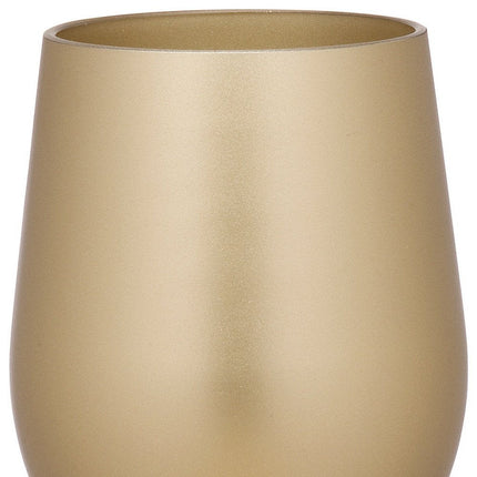 Set of Four Gold Acrylic Stemmed All Purpose Wine Glasses HomeRoots