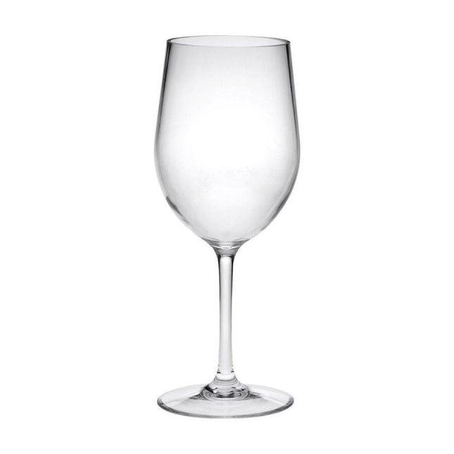 Set of Four Clear Tritan Plastic Stemmed All Purpose Wine Glass HomeRoots