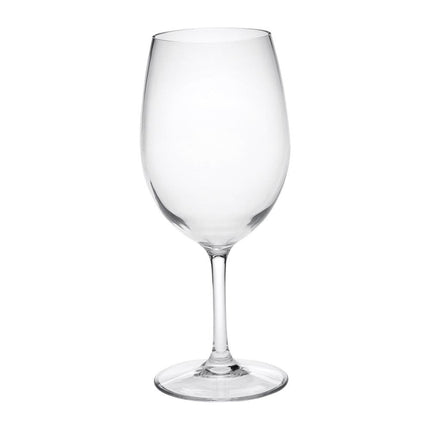 Set of Four Clear Tritan Plastic Stemmed All Purpose Wine Glass HomeRoots