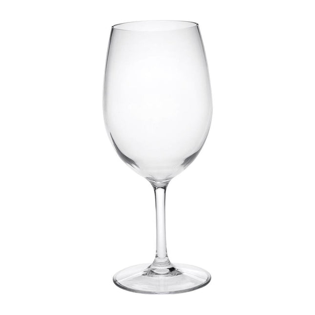Set of Four Clear Tritan Plastic Stemmed All Purpose Wine Glass HomeRoots