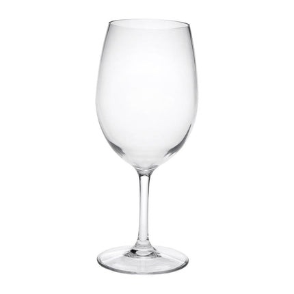 Set of Four Clear Tritan Plastic Stemmed All Purpose Wine Glass HomeRoots