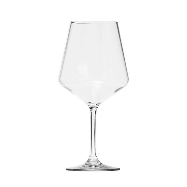 Set of Four Clear Tritan Plastic Stemmed All Purpose Wine Glasses HomeRoots