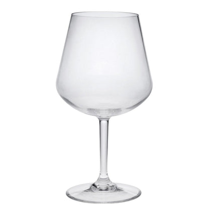 Set of Four Clear Tritan Plastic Stemmed All Purpose Wine Glasses HomeRoots