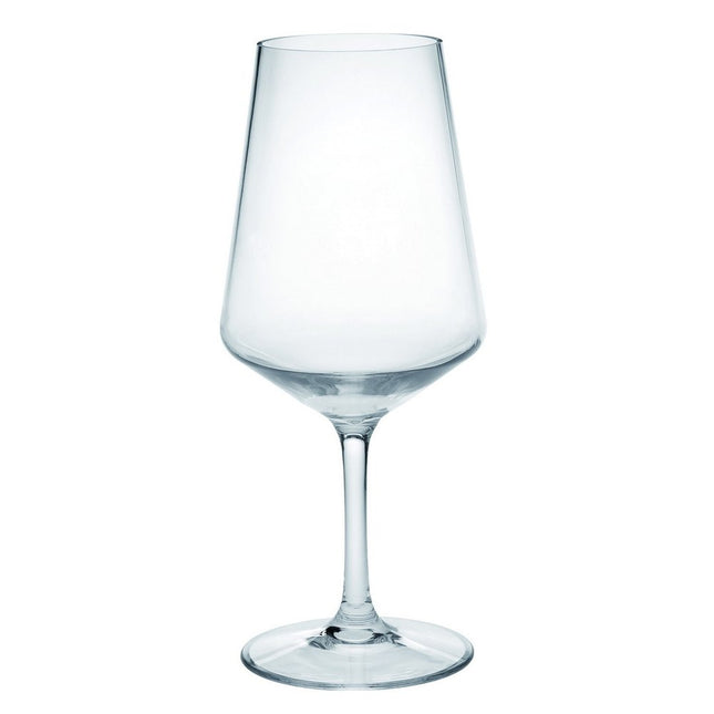 Set of Four Clear Tritan Plastic Stemmed All Purpose Wine Glass