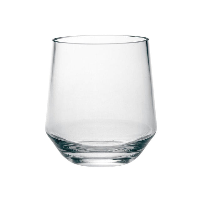 Set of Four Clear Tritan Plastic Stemmed All Purpose Wine Glass HomeRoots
