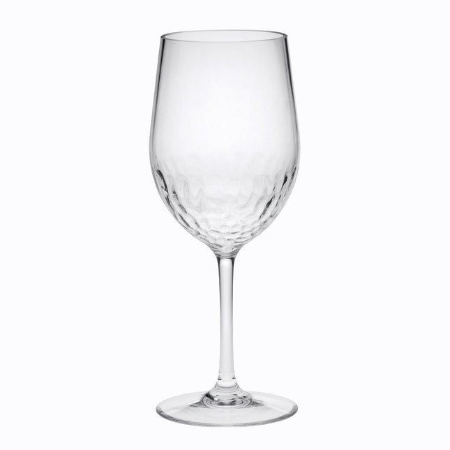 Set of Four Clear Tritan Plastic Stemmed All Purpose Wine Glass HomeRoots