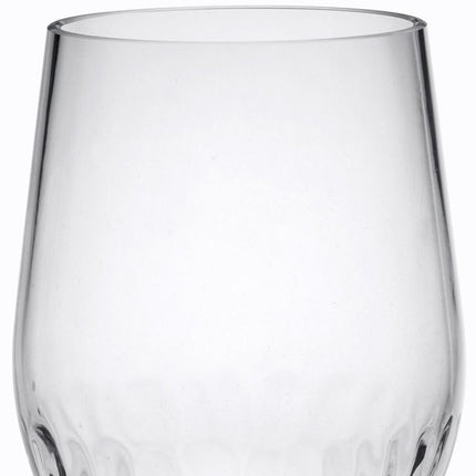 Set of Four Clear Tritan Plastic Stemmed All Purpose Wine Glass HomeRoots