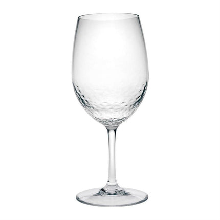 Set of Four Clear Tritan Plastic Stemmed All Purpose Wine Glass HomeRoots