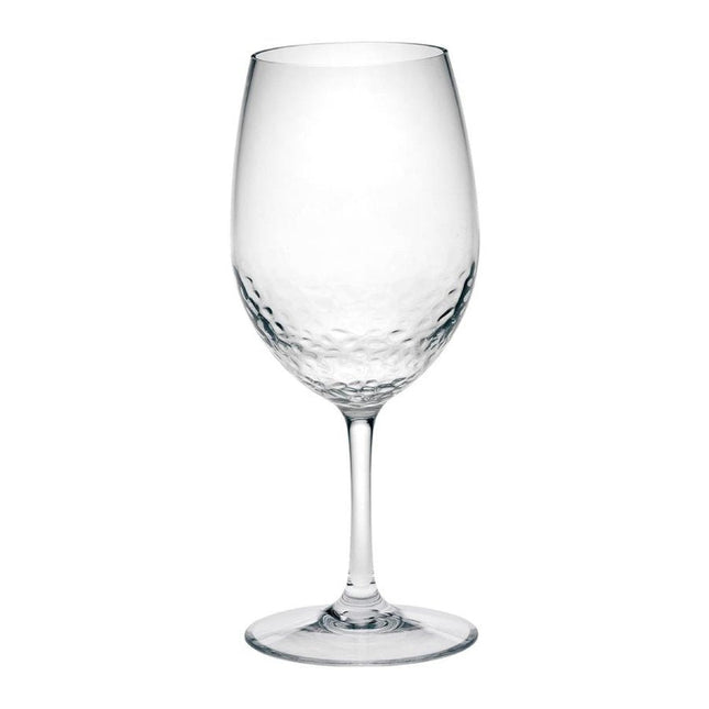 Set of Four Clear Tritan Plastic Stemmed All Purpose Wine Glass HomeRoots