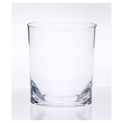 Set of Four Clear Tritan Plastic Stemless Whiskey Glass HomeRoots