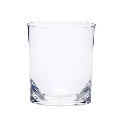 Set of Four Clear Tritan Plastic Stemless Whiskey Glass HomeRoots