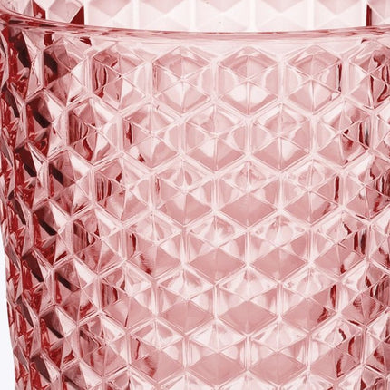 Set of Four Pink Acrylic Stemless Highball Glass HomeRoots