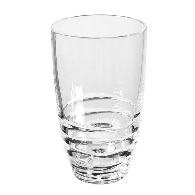 Set of Four Clear Swirl Acrylic Highball Glasses HomeRoots