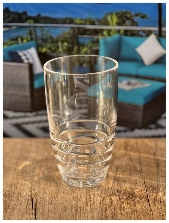 Set of Four Clear Acrylic Stemless Highball Glass HomeRoots