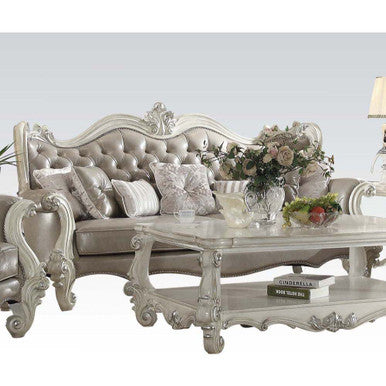 ACME 52125 Versailles KD Antique White Sofa ACME Furniture