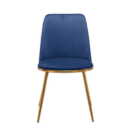 Blue And Gold Upholstered Velvet Dining Side Chair HomeRoots