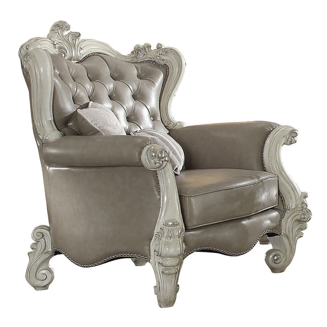 ACME 52127 Versailles KD Antique White Chair  1