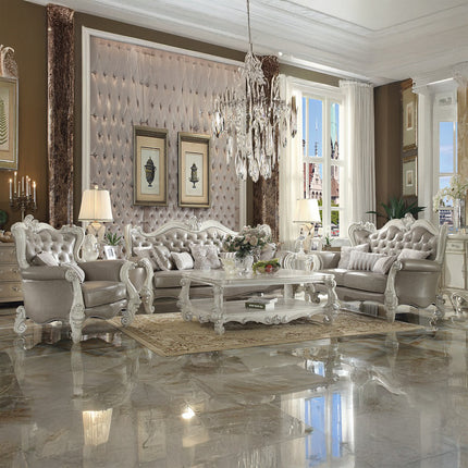 ACME 52127 Versailles KD Antique White Chair  2