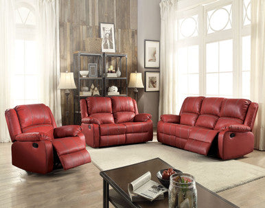 ACME 52150 Zuriel Motion Sofa, Red PU ACME Furniture