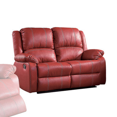 ACME 52151 Zuriel Motion Loveseat, Red PU ACME Furniture