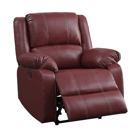 ACME 52153 Zuriel Power Recliner, Red PU  1