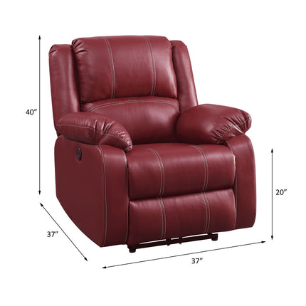 ACME 52153 Zuriel Power Recliner, Red PU  7