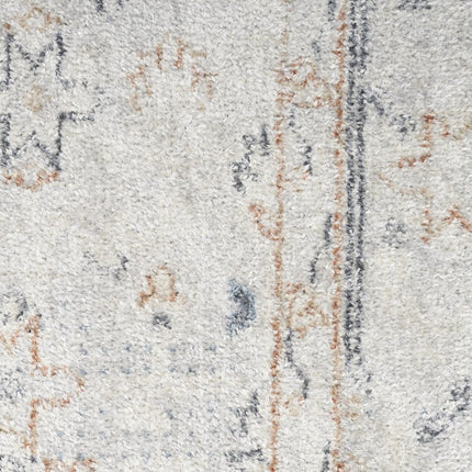 10' Light Blue Oriental Power Loom Distressed Washable Runner Rug HomeRoots
