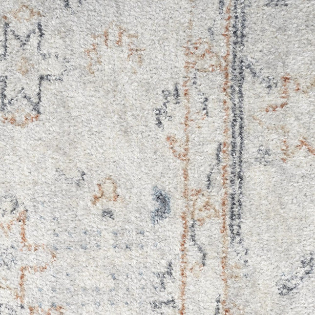 10' Light Blue Oriental Power Loom Distressed Washable Runner Rug HomeRoots