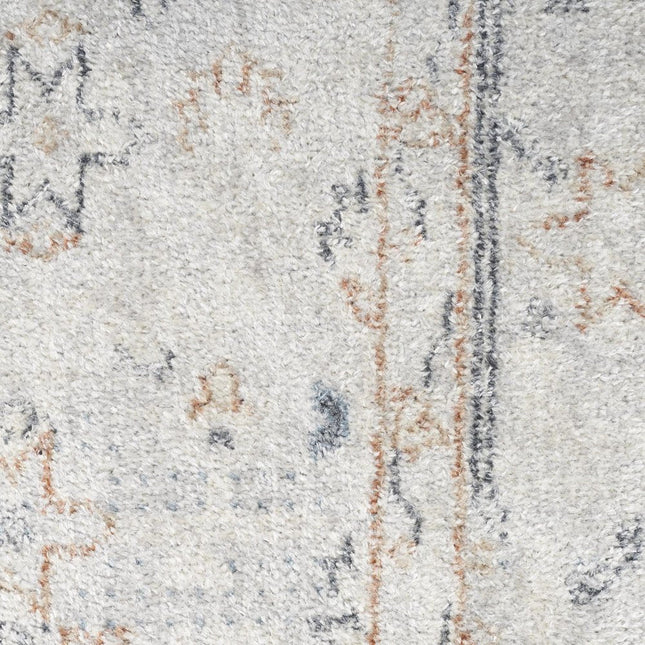 10' Light Blue Oriental Power Loom Distressed Washable Runner Rug HomeRoots