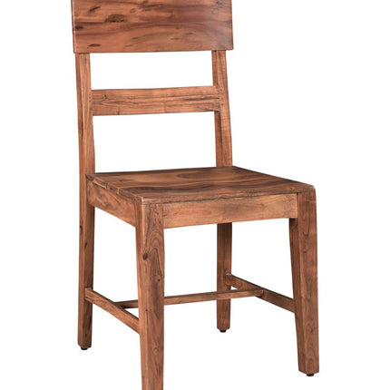 Set of Two Brown Wood Ladder Back Dining Side Chairs HomeRoots