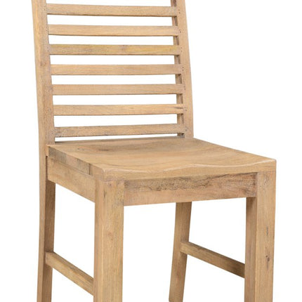 Set of Two Brown Solid Wood Ladder Back Dining Side Chairs HomeRoots